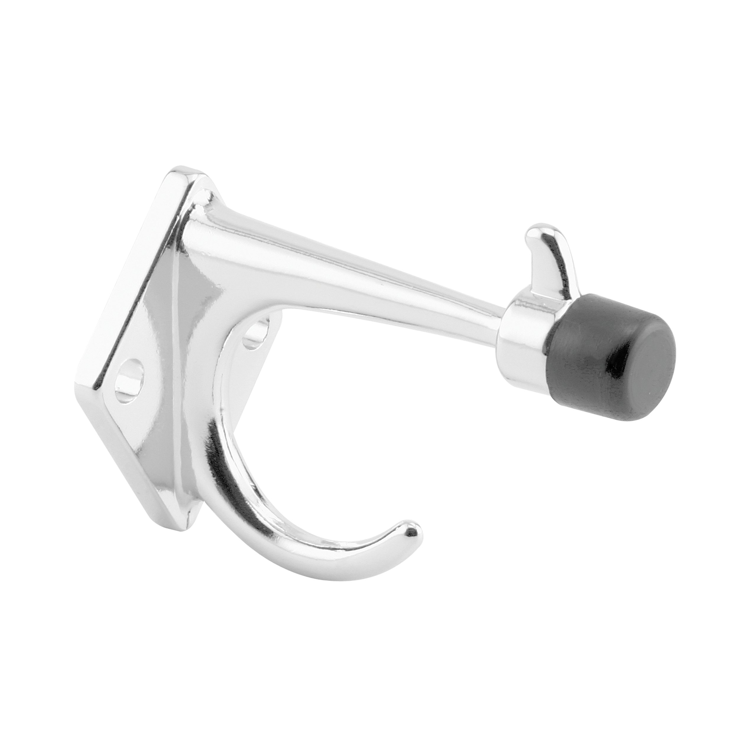 656-7214-T Hook and Bumper, 3 In. Projection, Cast Zamak Construction, Chrome Finish (Single Pack)