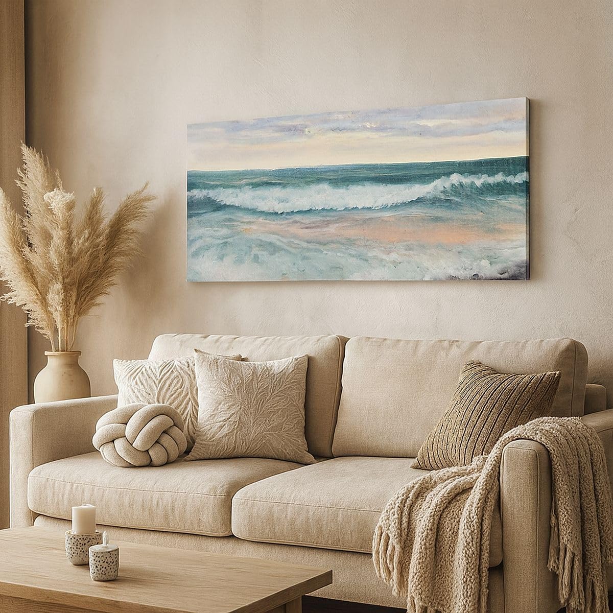 Stampe da Parete Moderne 160x50 cm Quadro su Tela Paesaggi Marino - 5389 | Paesaggio Mare Costa Quadro Decorativo XXL 1 pezzo Soggiorno Camera da Letto Arte da Parete Decorazione da Parete ARTTOR