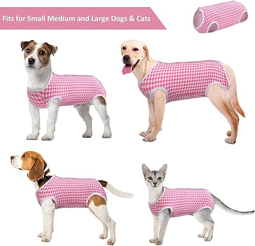 Miniatura 4 de Kuoser Traje de recuperación quirúrgica para perros y gatos, camiseta para mascotas después de la cirugía para perros, traje de recuperación