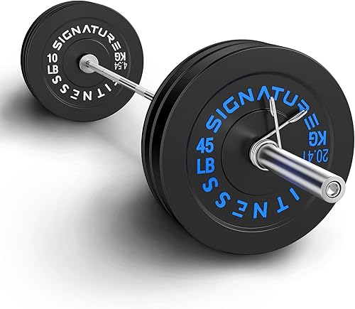 Miniatura 34 de Juego de placas olímpicas de amortiguación Fitvids, placas de peso de 2" para entrenamiento de fuerza y levantamiento de pesas, París o juego o