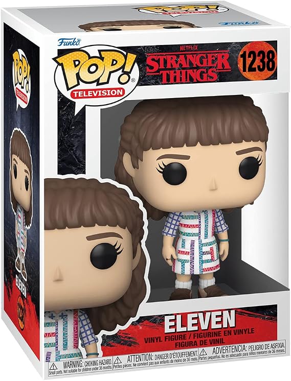 Funko POP [Stranger Things - Eleven [Season 4] Vinyl Figure (Bundled with Compatible Box Protector Case), Multicolor, 3.75 inches