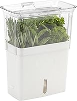 Cole & Mason Fresh Herb Keeper: Acrylic Fridge Container with Dividers - Keeps Herbs Fresh Up to 10 Days