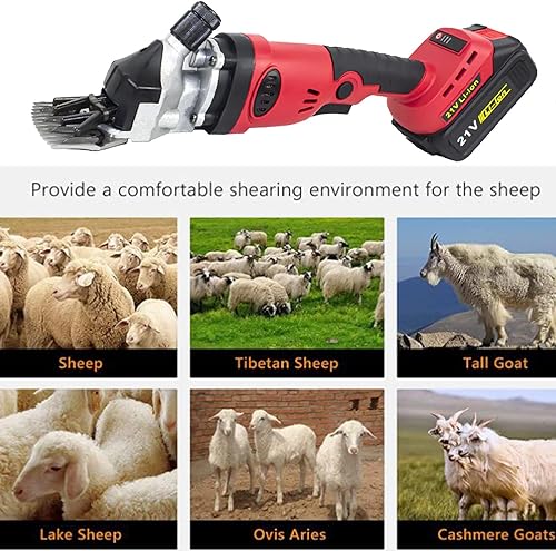 Miniatura 2 de 2000 mAh batería de litio de ovejas cortadoras eléctricas inalámbricas para afeitar lana de piel en ovejas, cabras, ganado, granja ganado mascota