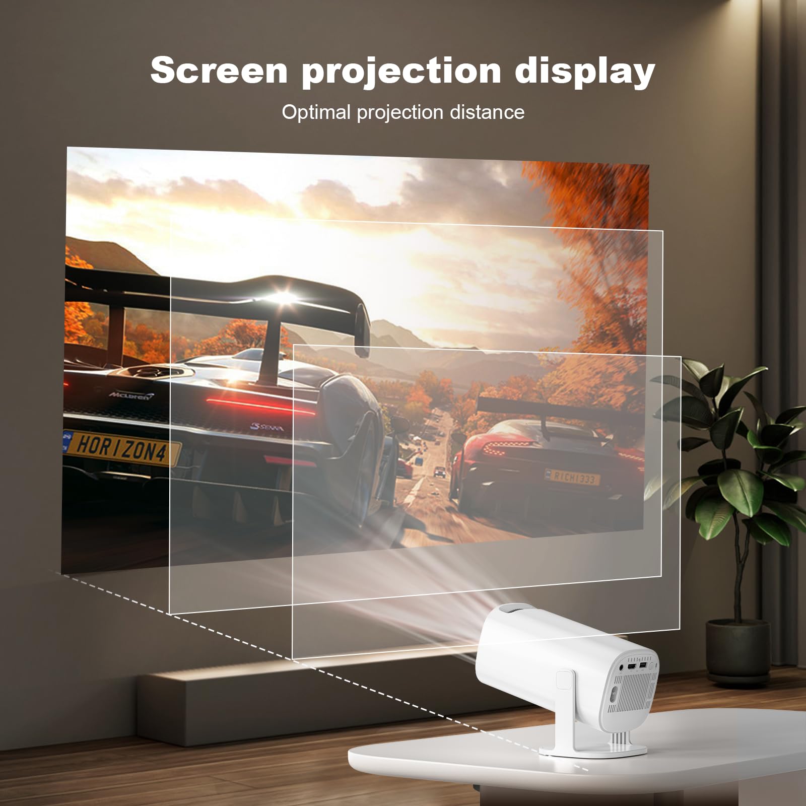 Nuova console di gioco retrò P30 con proiettore, proiettore portatile HD 4K con oltre 36000 giochi, plug and play TV video game stick, proiettore intelligente con controller wireless da 2,4 g, Android