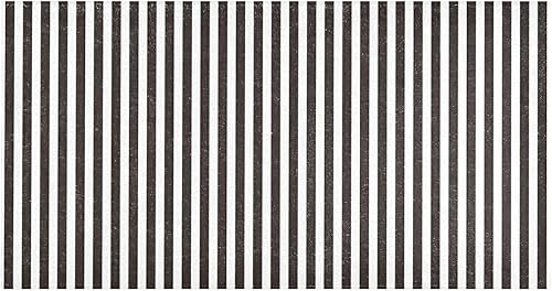 Miniatura 1 de Alfombra de baño de felpa vertical en blanco y negro, alfombra de baño con parte trasera de goma antideslizante, lavable, alfombra de baño