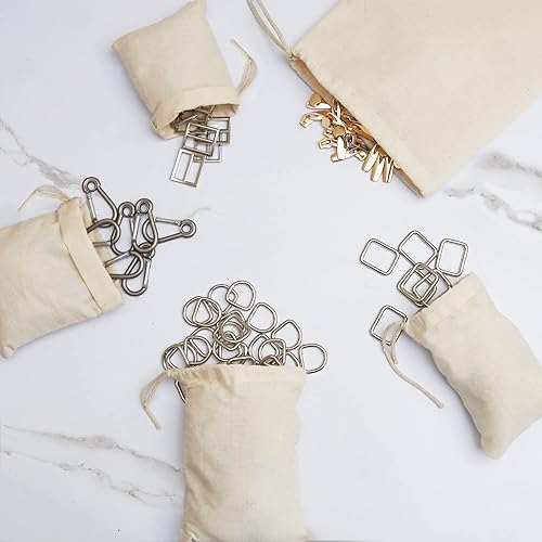 Miniatura 3 de Bolsas de muselina reutilizables ecológicas de algodón grueso de 10 x 12 pulgadas con cordón único, calidad premium (color natural) - paquete de 25