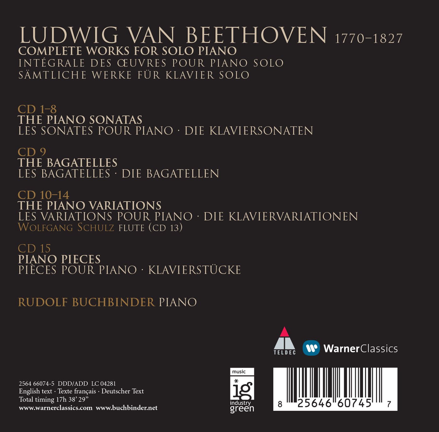 Beethoven: Complete Works For Solo Piano [Box Set]