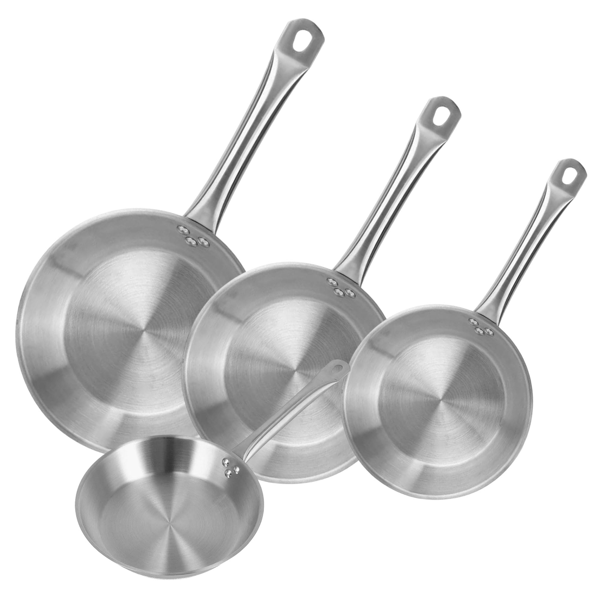 Well Home Set de 3 Sartenes Ø20Ø24Ø28cm en Acero inoxidable, Aptas para inducción y SIN antiadherente — view 17