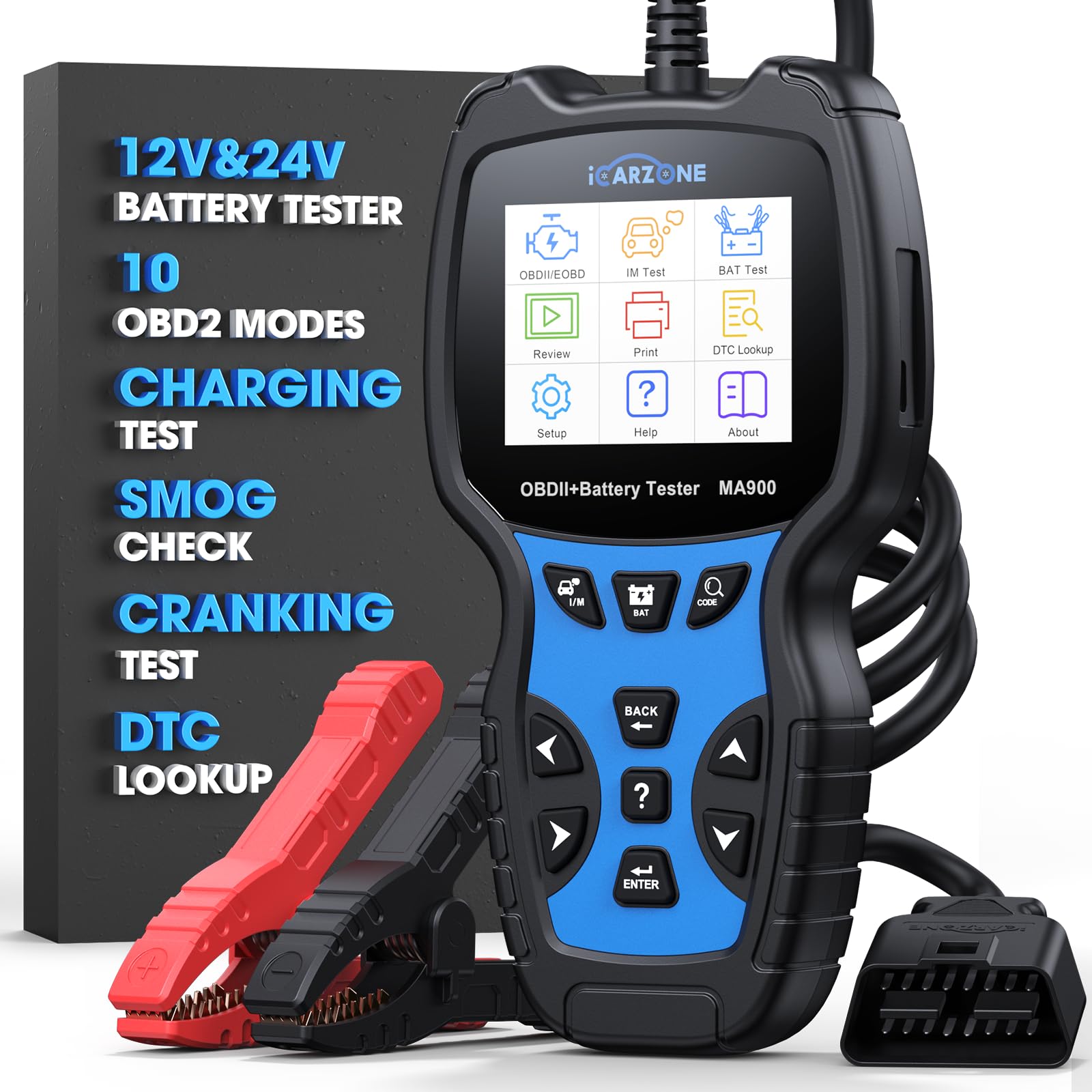 MA900 OBD2 Scanner + Battery Tester