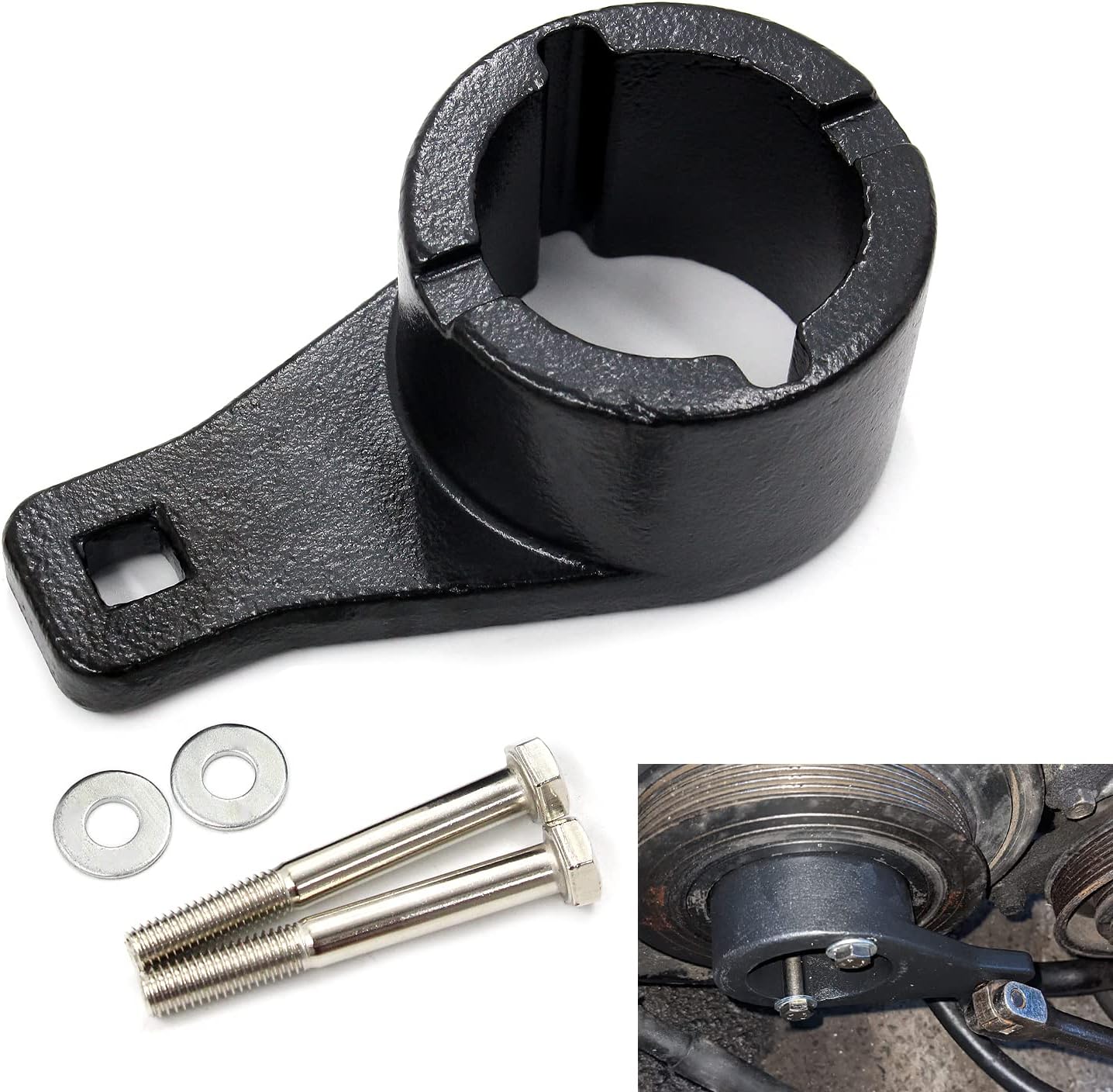 WnSEu MSCRP Crankshaft Damper Pulley Holding Holder Harmonic Tool for ToyotaLexus
