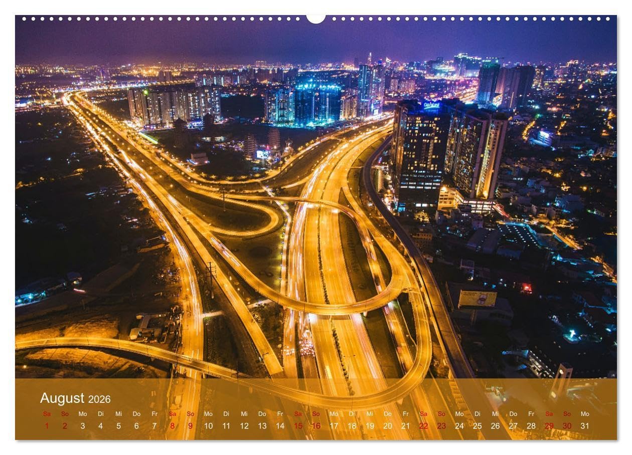 Traffic Lights - Großstadtverkehr der schönsten Metropolen von oben (hochwertiger Premium Wandkalender 2026 DIN A2 quer), Kunstdruck in Hochglanz: ... aufregender Weltstädte (CALVENDO Orte)