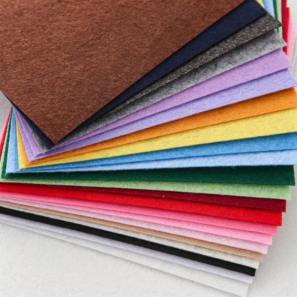 Lot de 40 tissus non tissés de couleurs mélangées pour travaux manuels, scrapbooking, décoration d'intérieur