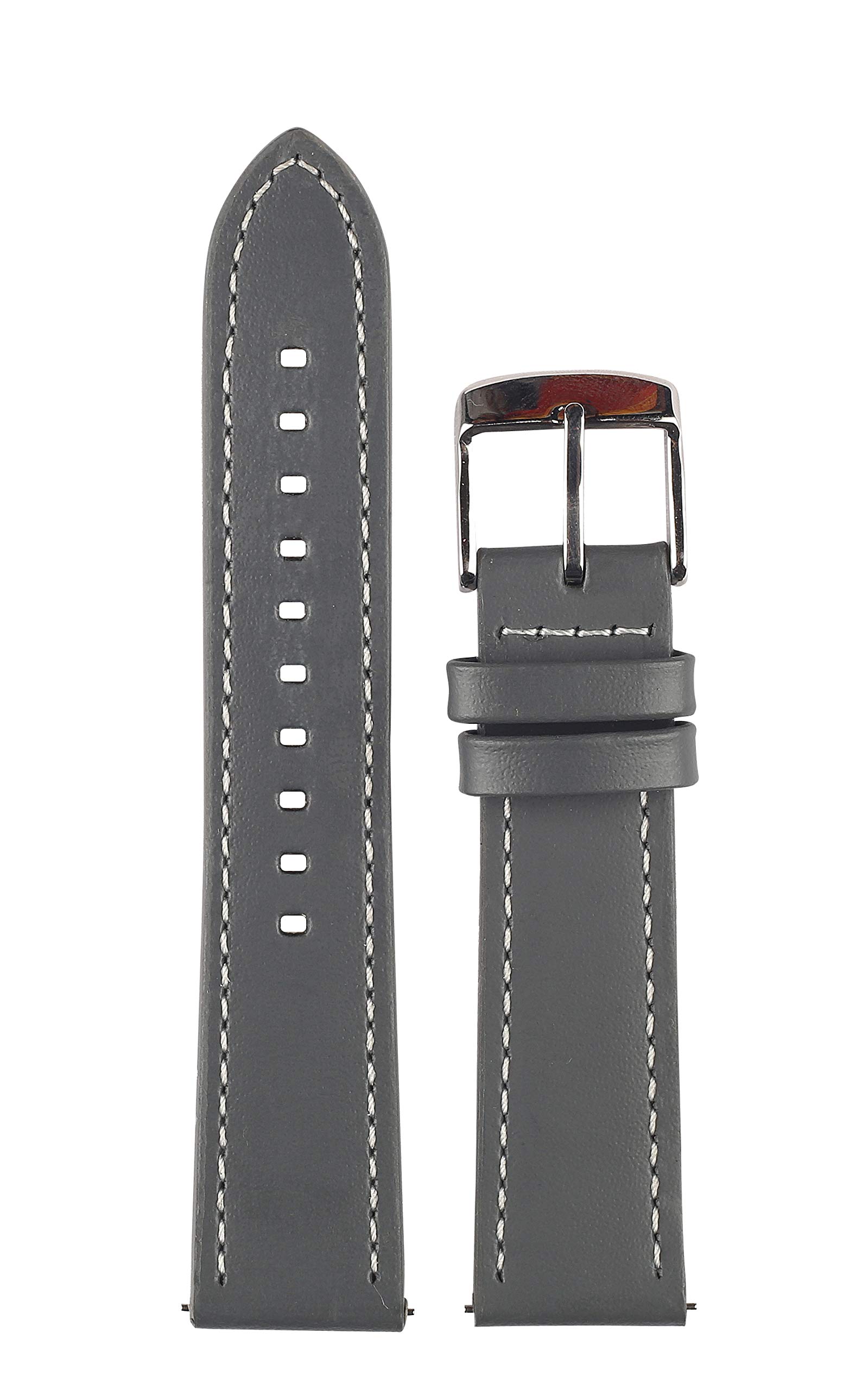 EXOR 22MM LEATHER WATCH STRAPS OSTRICH GREY Colour With CUT EDGE finish of Genuine watch Leather strap Leather strap (B08MV8LBLZ) Amazon Price History, Amazon Price Tracker