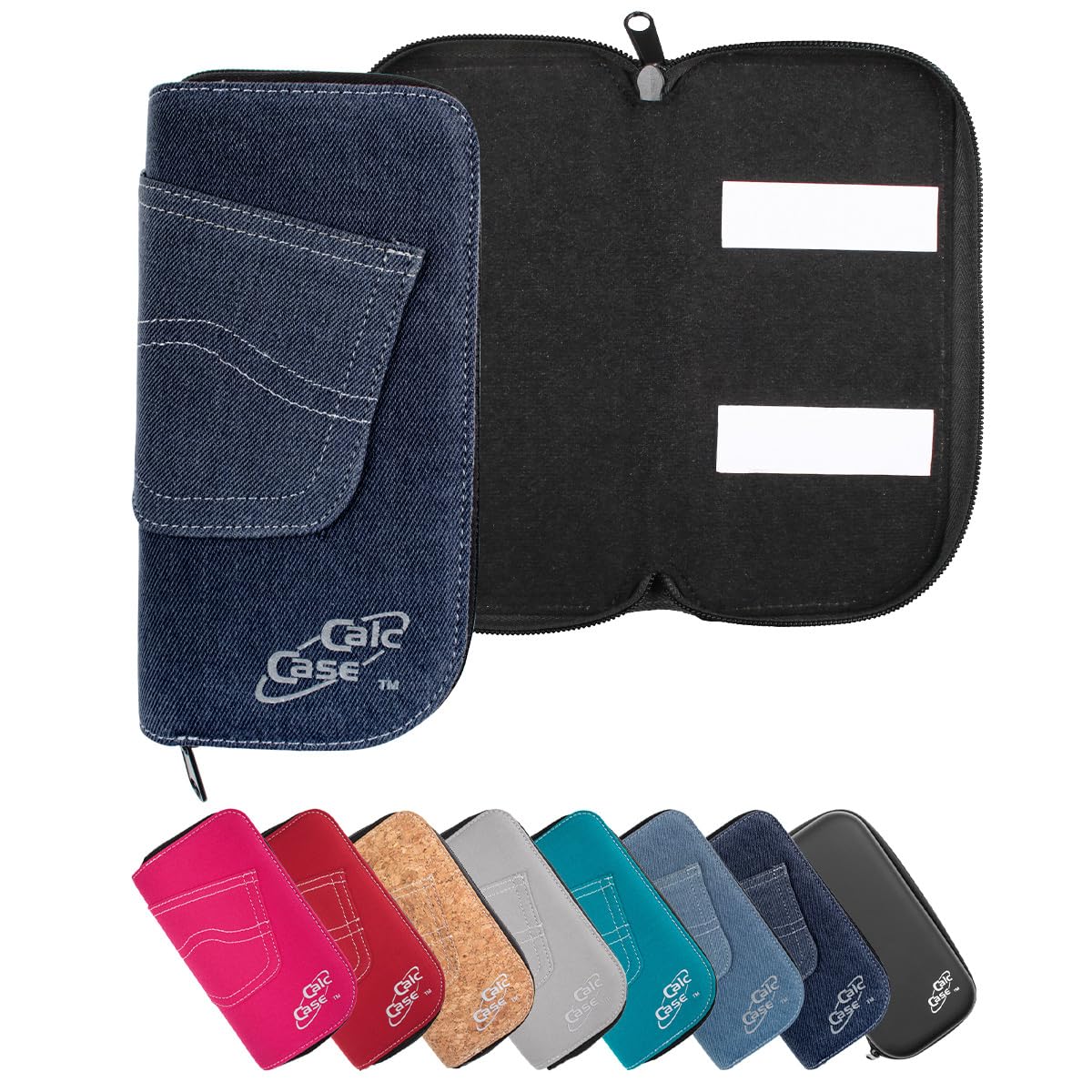 Casio FX-7400GIII Grafikrechner mit CalcCase Schutztasche und Fachbuch - Classic Set (Dunkelblau)
