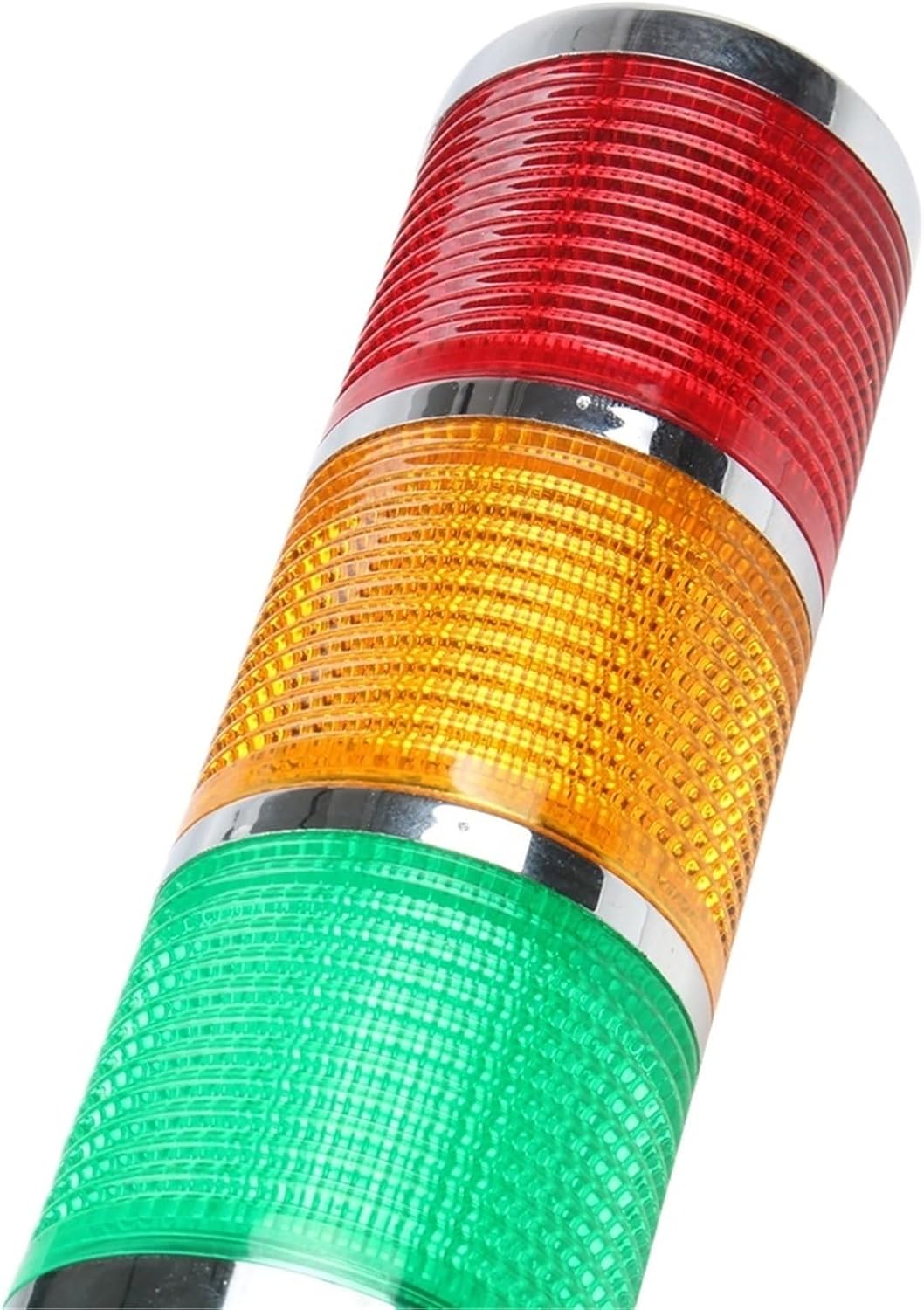 1pc 1-3 Color Industrial Multilayer Stack Light Lamp Signal Tower Alarm Caution Light Flash Industrial Tower LED Silver(Flash Sound 2L 220V)