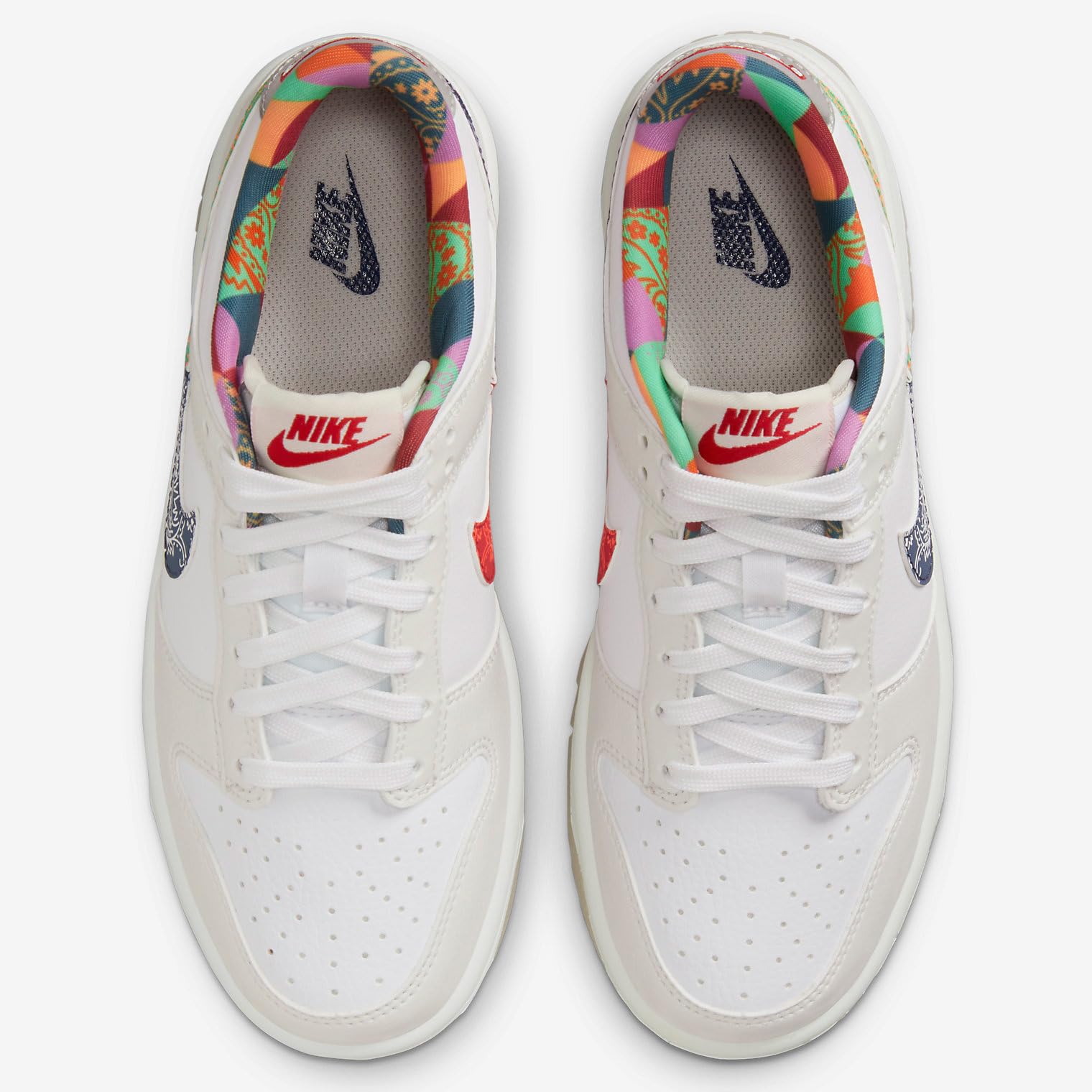 Nike Dunk Low Big Kids' Shoes (FN8913-141, White/White/Mystic RED) Size 7