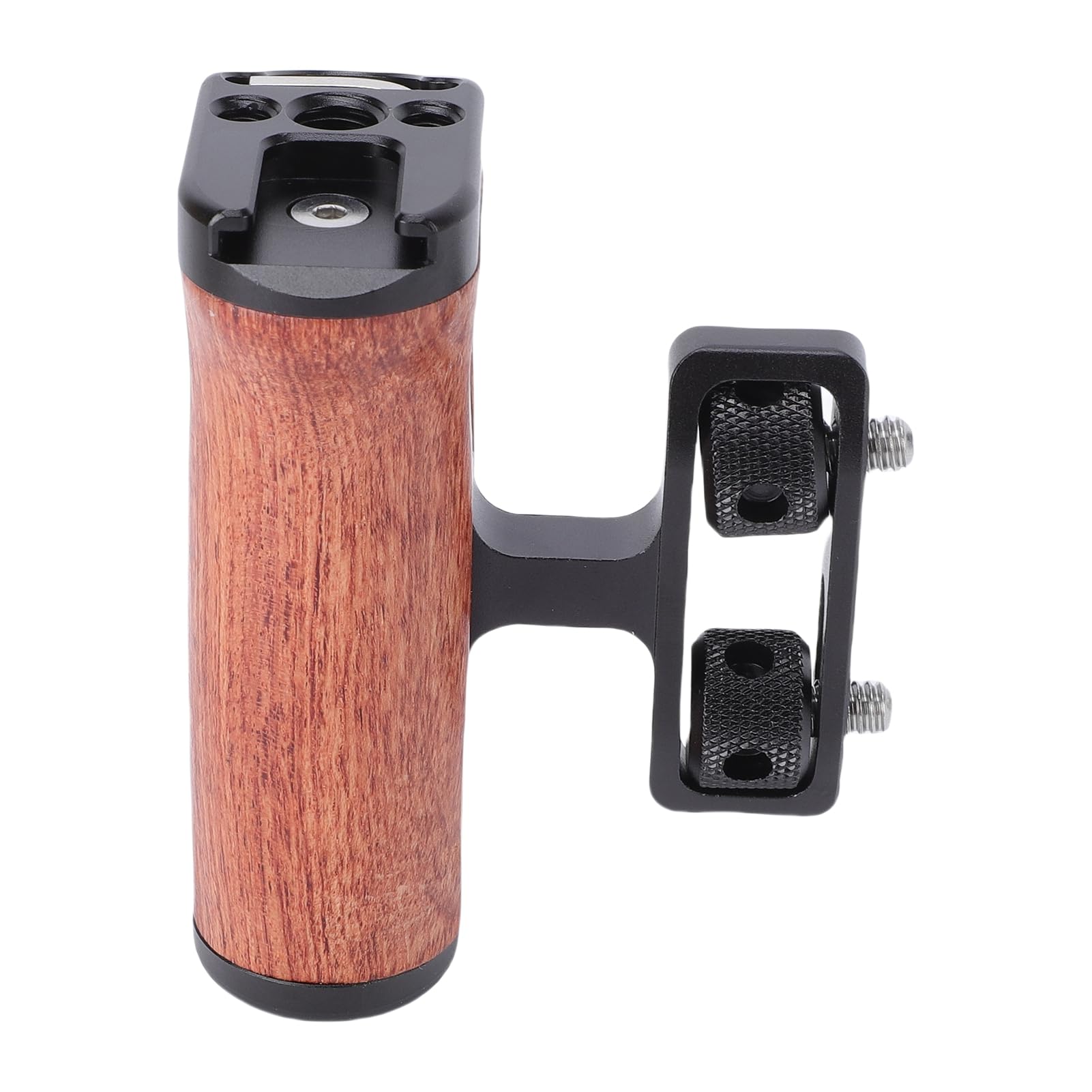 Uniwersalny Drewniany Uchwyt Boczny Aparatu, Uchwyt Platformy z klatką Aparatu z śrubami 1/4 ", Gwintami 1/4", Zimnym Buty