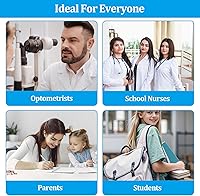 Vista 4 de Tableta de ojos de bolsillo de doble cara Snellen & Rosenbaum Probador de visión para el hogar, oficina, uso escolar (1 unidad)