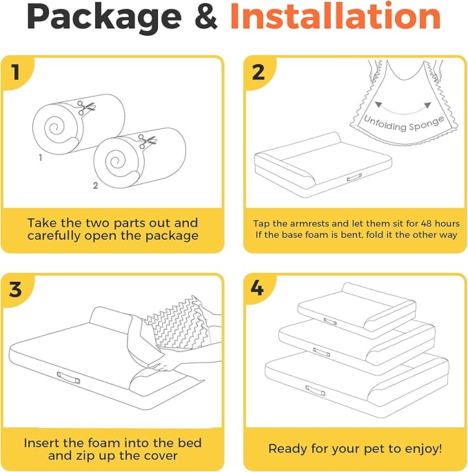 Cama Ortopédica para Perros Grande 42x30 Pulgadas Lavable e miniatura 6