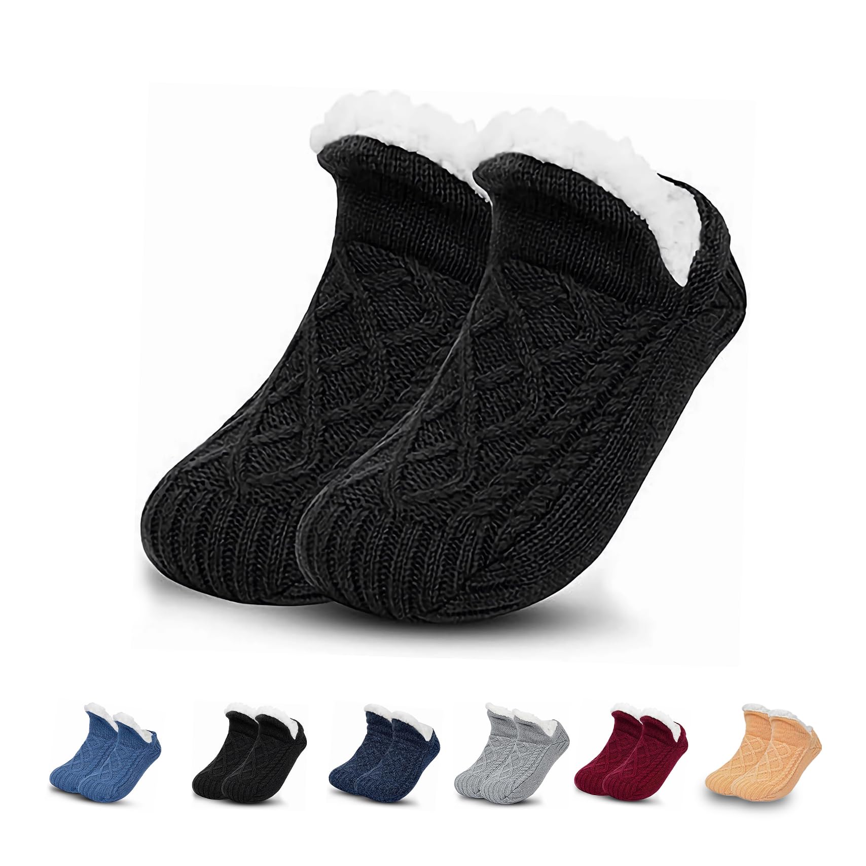 Indoor Non-slip Thermal Socks 2025 New Women Fuzzy Soft Cozy Winter Warm Indoor Slipper Socks Unisex for Men and Women
