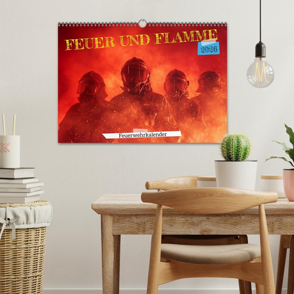 Feuer und Flamme - Feuerwehrkalender (Wandkalender 2026 DIN A3 quer), CALVENDO Monatskalender: Feuerwehrkalender inspiriert durch die Freiwillige ... für Männer und Frauen mit Mut und Teamgeist.