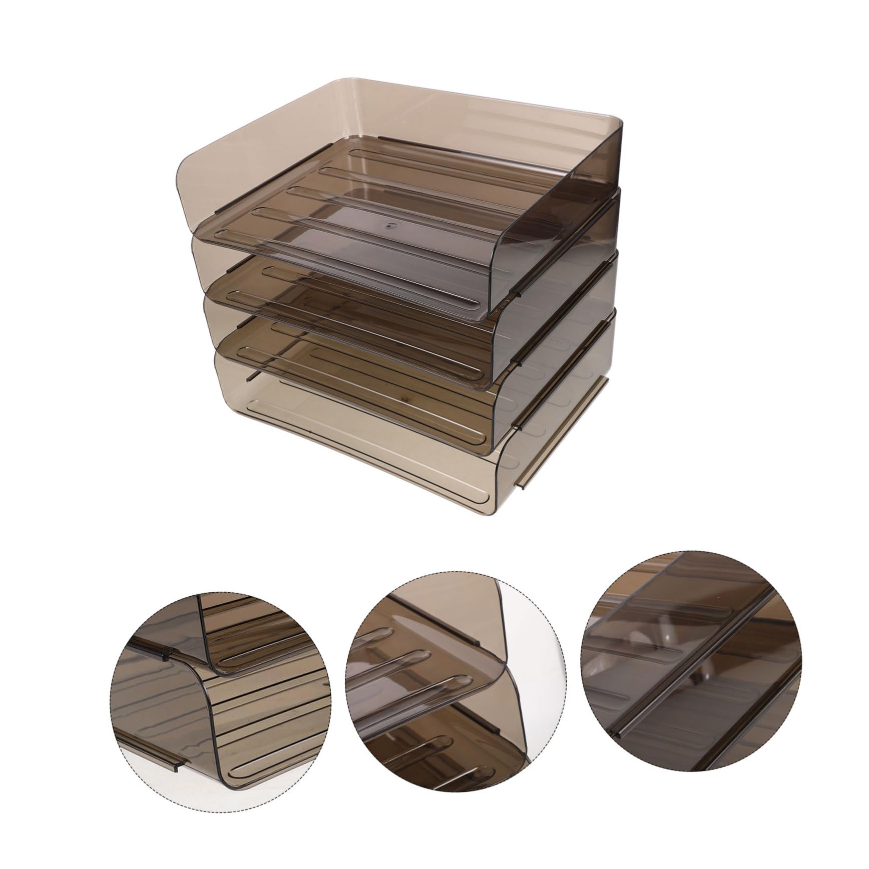 VILLCASE Estante para Documentos de Acrílico Transparente Organizador de Escritorio Multiusos para Almacenamiento de Papel Libros y Materiales de Oficina para Despacho
