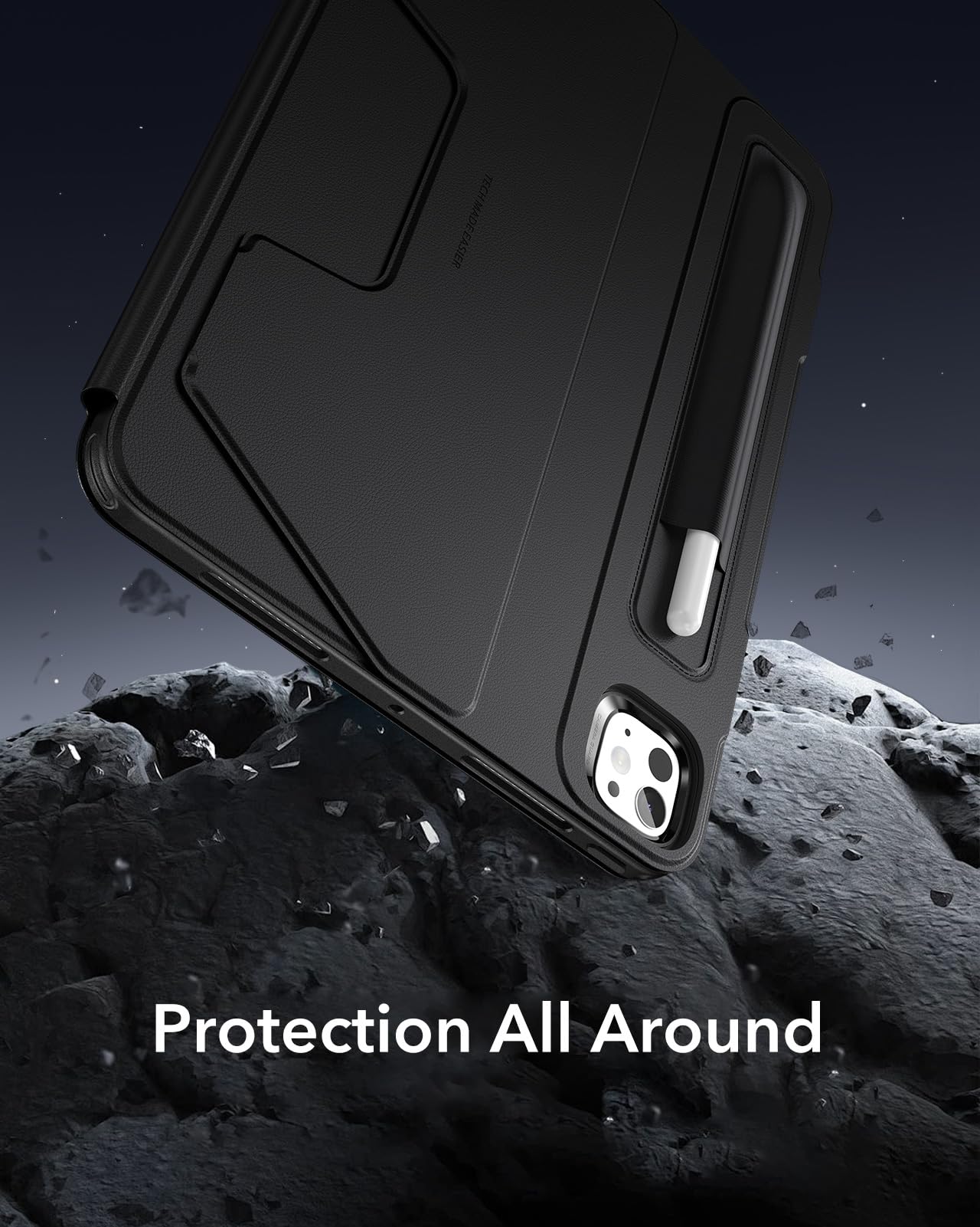 ESR Cover per iPad Pro 11"(M5/M4) 2025/2024, Girevole con Custodia Magnetica Rimovibile, Supporto Regolabile in Verticale/Orizzontale con Schermo Rialzato, 9 Angoli, Serie Shift, Nero