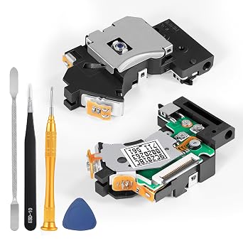 TECTINTER PVR-802W Laser Lens for PS2 Slim Laser Replacement Parts with Repair Tools, Compatible with PS2 Slim 70000 90000 Series Console Repair Part Replacement