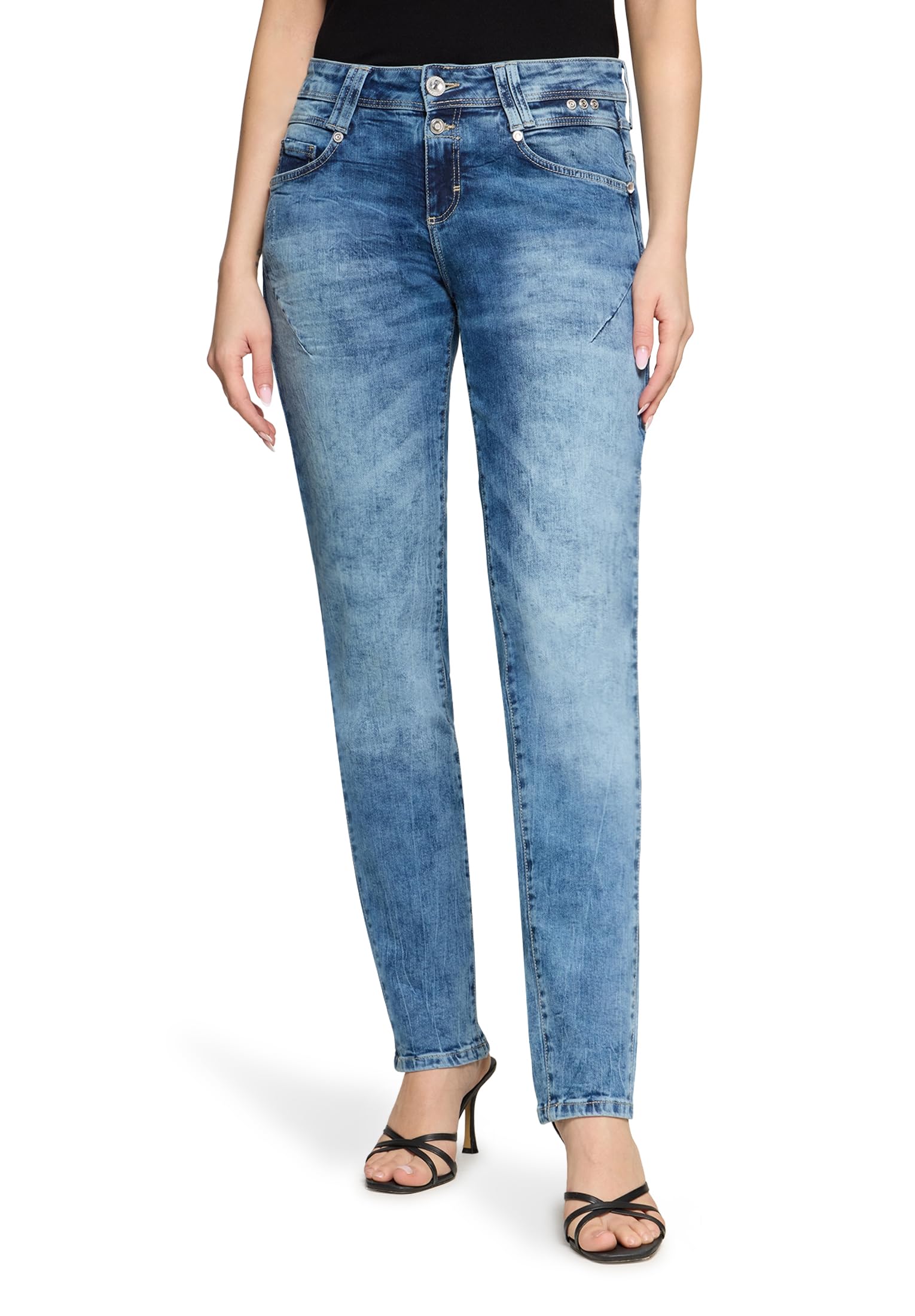 Betty Barclay Damen Hose Jeans Blue Denim