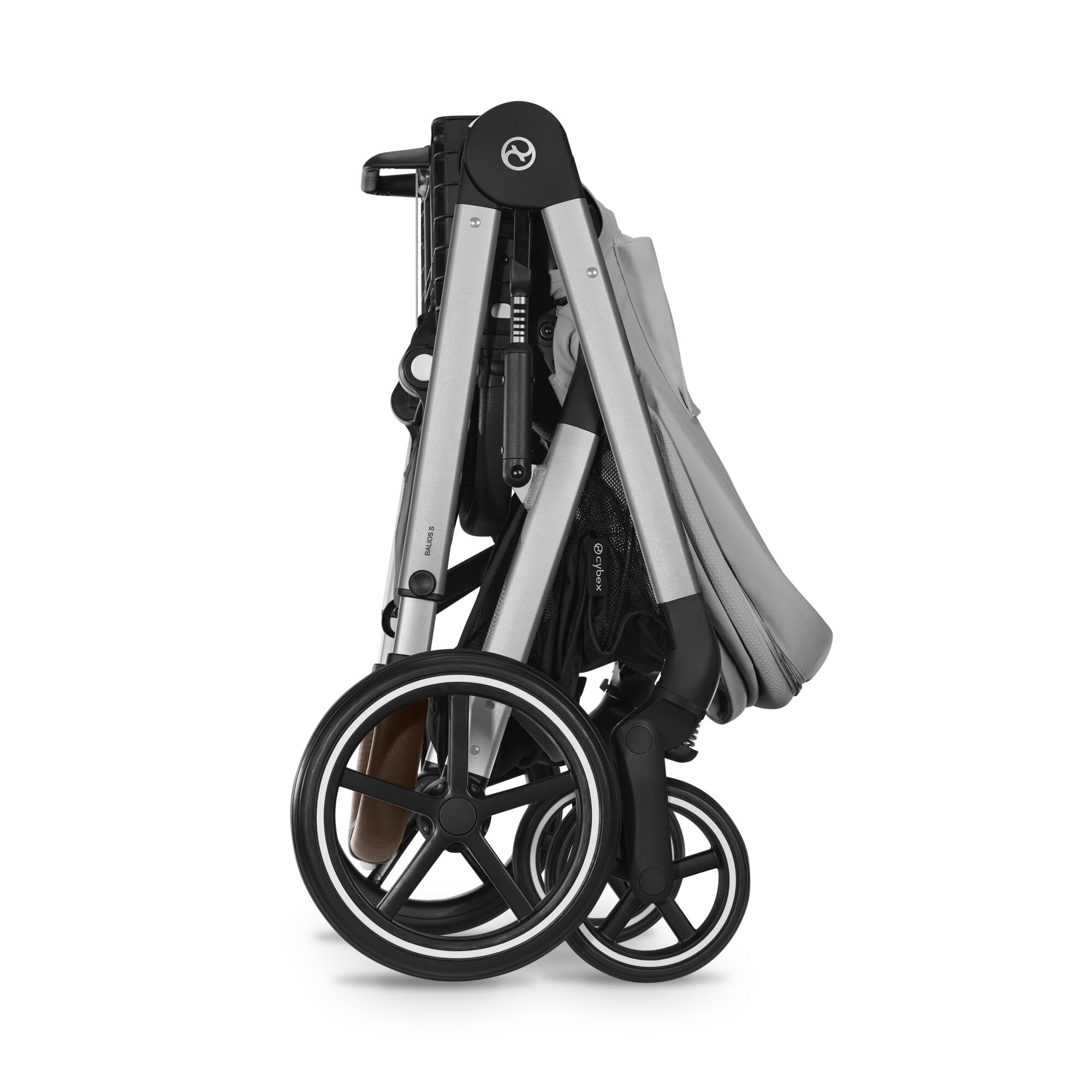 CYBEX Gold Balios S Lux Kinderwagen, Ergonomische Liegeposition, Einhand-Gurtsystem, ab Geburt bis 22 kg, Stone Grey