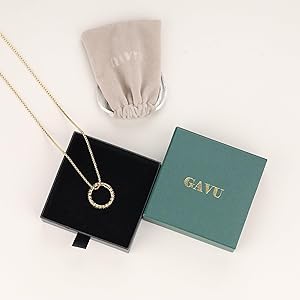 GAVU 18K Gold-Plated Ring Holder Pendant Necklace for Men, Men's