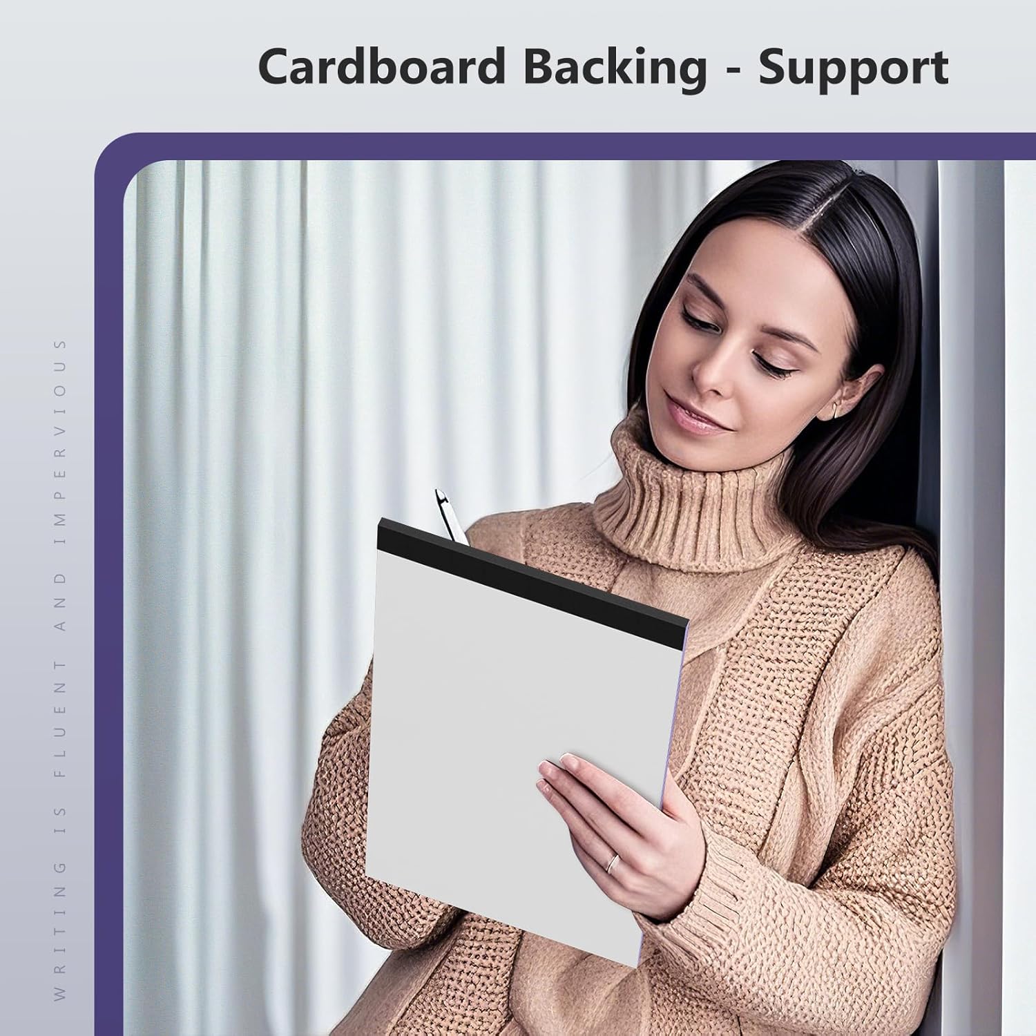 2 Pack Legal Pads 8.5 x 11 College Ruled 100 Sheets Purple Note Pads 8.5" x 11" Lined Paper Chipboard-Backed Notepad with Micro-Perforated Notebook Paper for Office & School Supplies 50 Sheets/Pad - Image 4