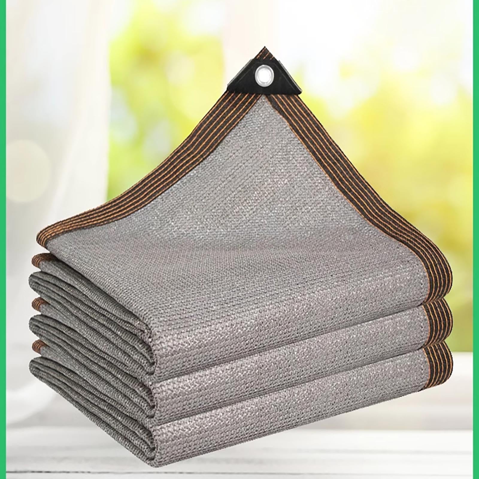 GJZQDKX 75% Grey Shade Net Lightweight & Breathable Sun Protection Garden & Greenhouse Cover Eyelet Design for Flowers & Plants 3x7m (9.8x23ft) UV Resistant