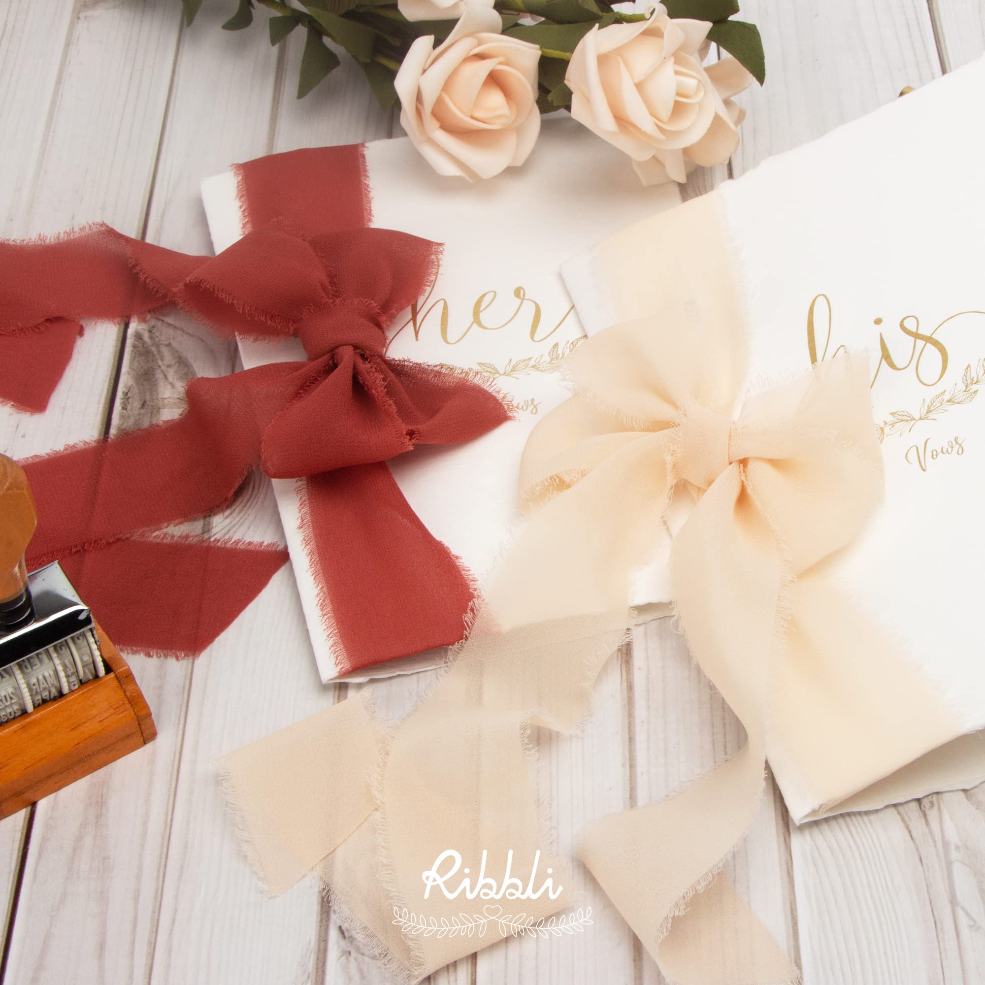 Snapklik.com : Ribbli Rust Red Chiffon Ribbon 1-1/2 Inch X 20 Yard ...