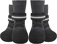 Vista 16 de BINGPET - Calcetines antideslizantes para perros para suelos de madera dura, botines antideslizantes para perros para prevenir lesiones, protector