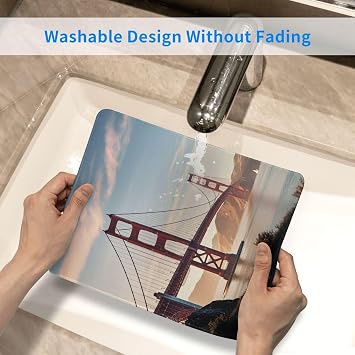 Mouse Pad with Non-Slip Rubber Base Golden Gate Bridge Mouse Mat with Stitched Edge 7 x 8.6 in Gaming Mousepad for Wireless Mouse Computer Laptop Home Office Desk Pad