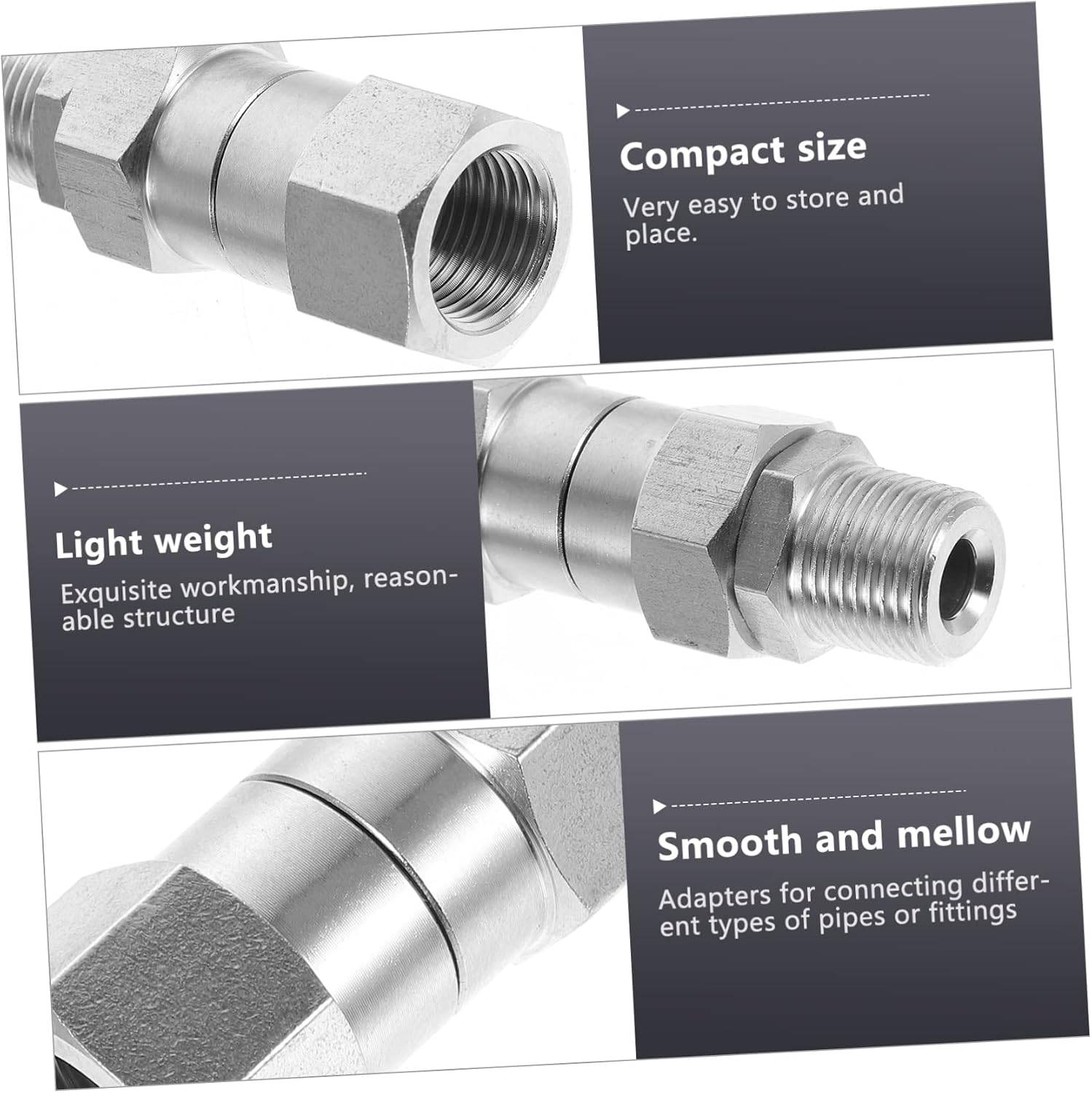 MAGICLULU 3pcs Compression Fitting Stainless Steel Adapter Compression Tee for Connecting Tubing Versatile Use in Hydraulic Pneumatic Systems Design for Aluminum Copper Plastic Connections