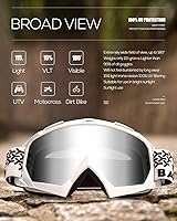 Vista 5 de BATFOX Gafas para Bicicleta de Tierra ATV Gafas de Motocicleta Equipo de Conducción Motocross Bicicleta de Tierra 4 Ruedas Accesorios MX DH Gafas