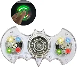 Hand Spinner Com Luzes Led Brinquedo Giratorio Antistress Pop It Toy Cristal