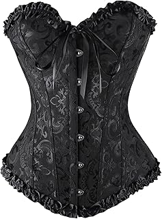 Corset pour femme en satin à lacets avec baleines, corset noir, bustier, grande taille