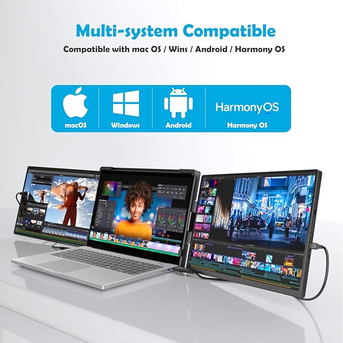 Monitor Extensor Triple Portátil 14" FHD IPS miniatura 6