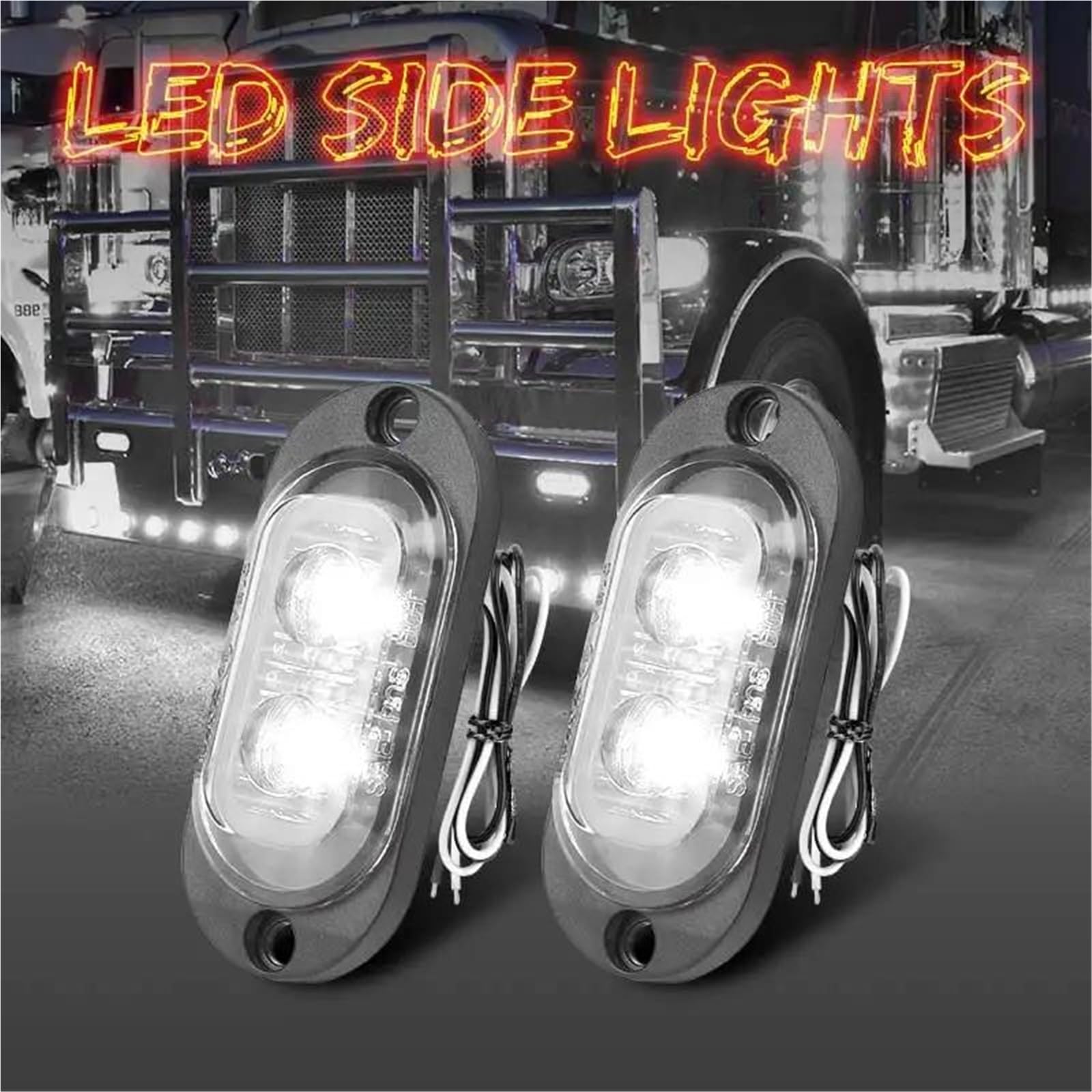 Luz Indicadora 10/20 Unidades De Luces LED De Posición Lateral Para Coche, Luz De Gálibo Para Remolques, Camiones, Caravanas Y Barcos Indicador Retrovisor(10pcs White)