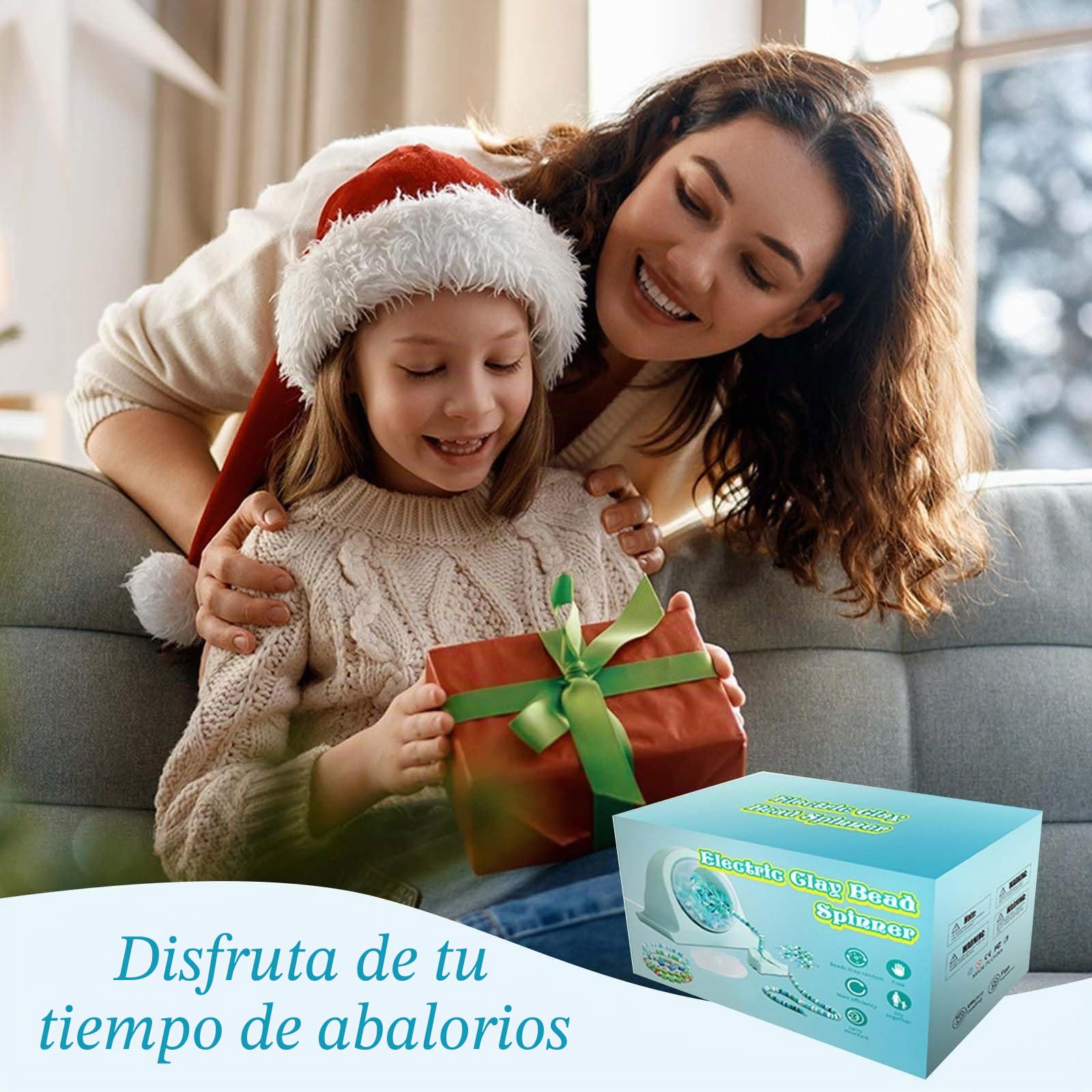 Colexy Juego de máquina de arcilla giratoria de cuentas eléctrica con 2 agujas de cuentas para pulseras, collares, fabricación de joyas