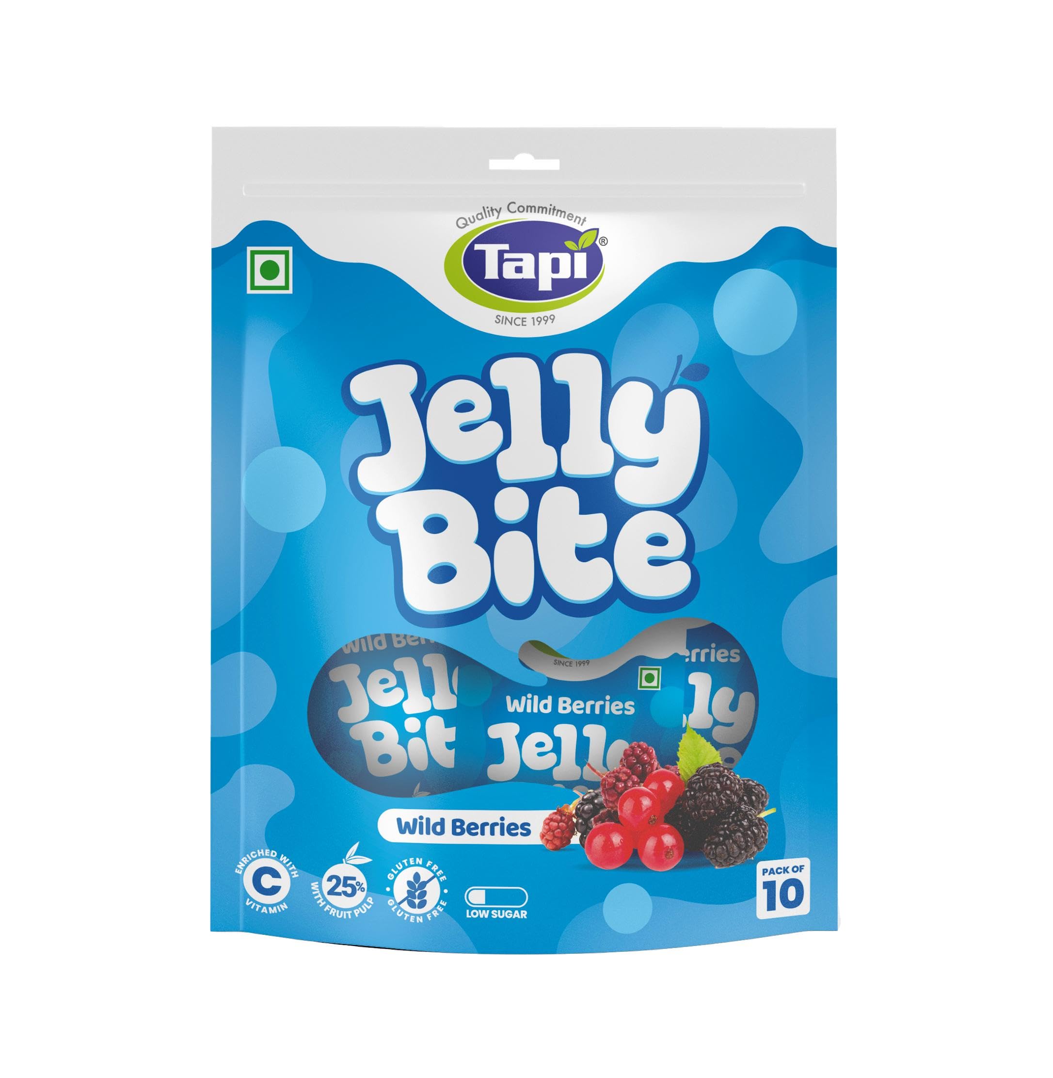 Tapi Jelly Bite – Wild Berry Flavour Konjac Jelly with Fruit Pulp | Enriched with Vitamin C| Gluten-Free|No Gelatin | Fun Chewy Snack for Kids & Adults – 10 sachets (Pack of 5)-picture-30