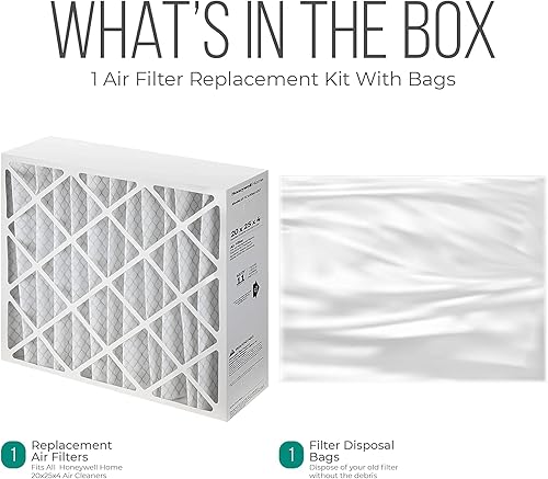 Miniatura 3 de Honeywell - Filtro de aire para horno de CA de 20 x 25 x 4, repuesto de filtro FC100A1037, medios de filtro Merv 11 con bolsa de eliminación