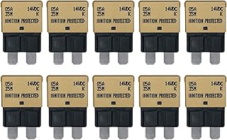 Auto Reset ATC/ATO 5 Amp Circuit Breaker Fuse for Automotive Marine RV Car Truck Audio Battery Protection Automatic Reset | Low Profile (5A, 10 Pack)