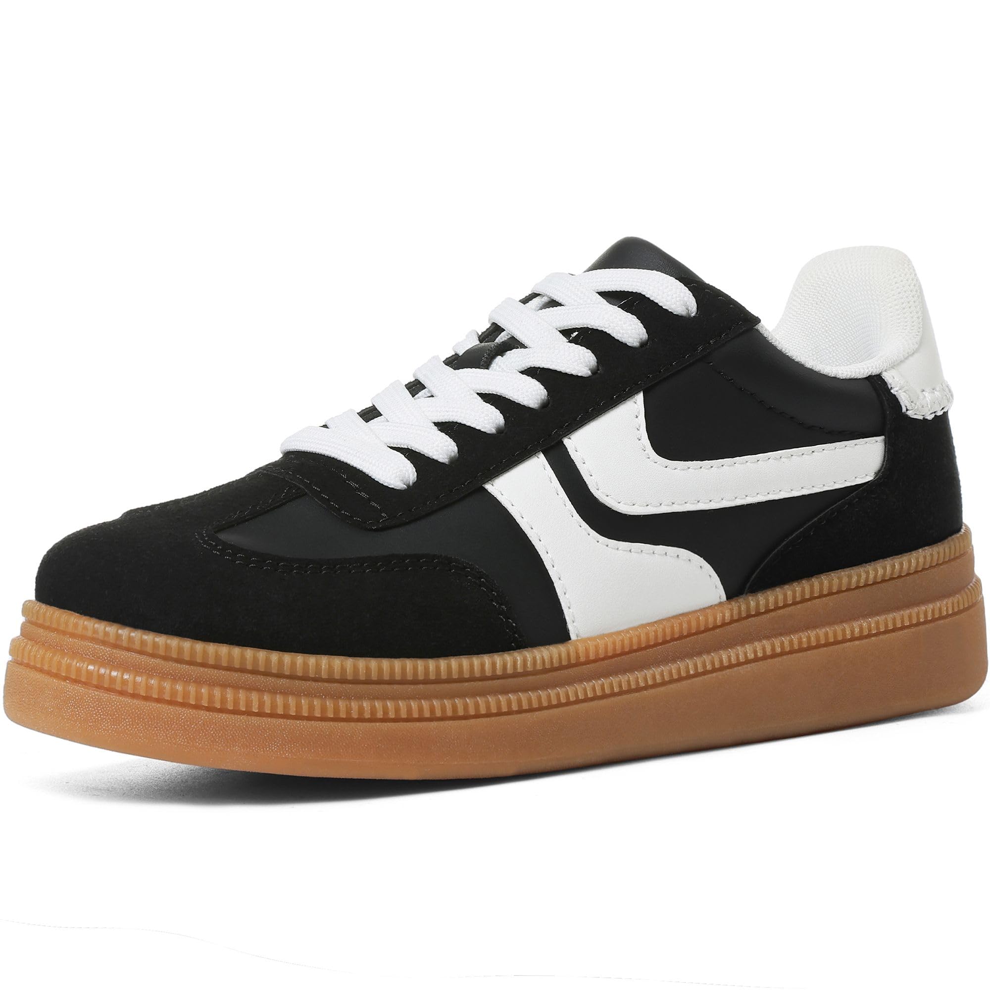 Lovee Cosee Platform Sneakers for Women Lace up Tennis Shoes Walking Dressy Comfortable Casual Fashion Retro Sneakers Vintage Shoes Street Style