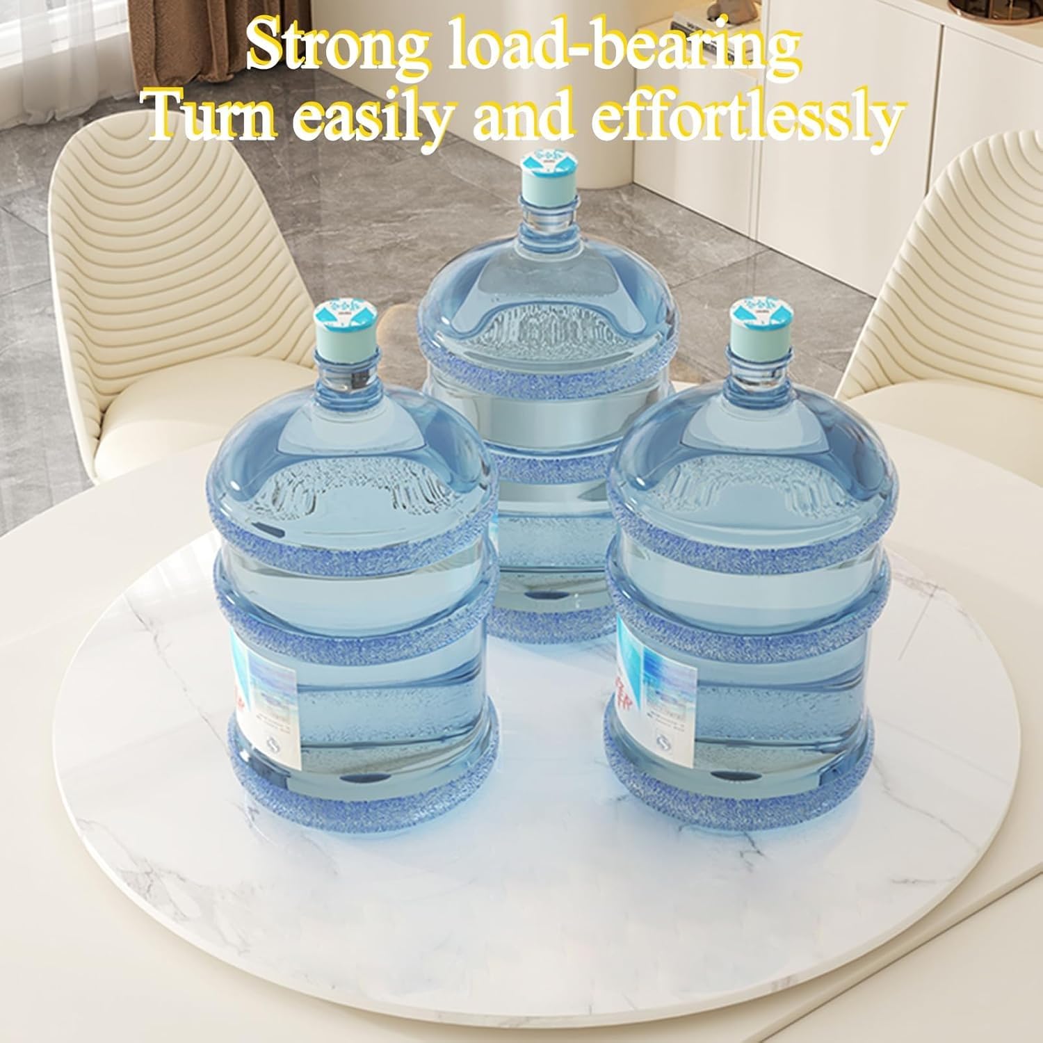 Mesa de comedor de mármol giratoria de 360°, placa redonda para comedor, ideal para mesas de 60100 cm, decoración elegante del hogar, perfecta para entretener a los invitados