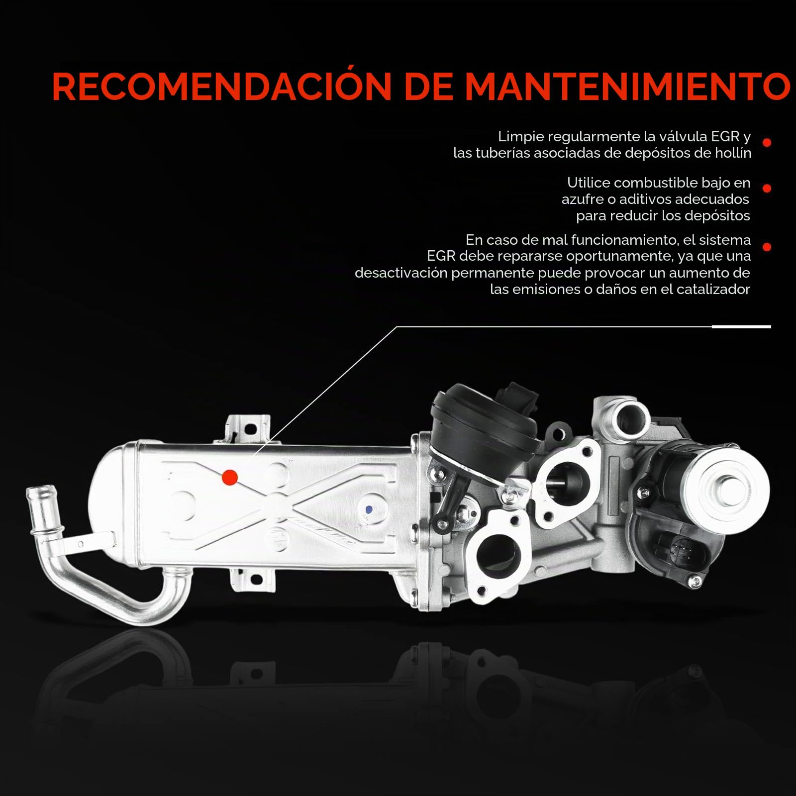 Frankberg Válvula EGR Recirculación de gases de escape para Beetle Cad.d.y CC EOS Golf J-e-t-t-a Passa.t S-c-i-r-o-c-c-o S-h-a-r-a-n Diesel 2008-2021 03L131512AP