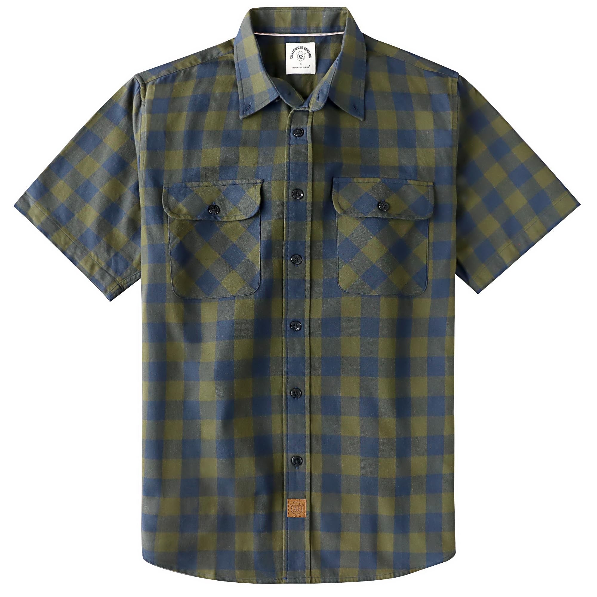 Dubinik® Camicia Uomo Manica Corta Casual con Bottoni Camicia Maniche Corte Uomo 100% Cotone Regular Fit